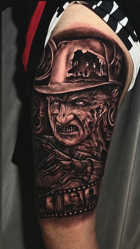 Coxa: Freddy Krueger com tira de filme